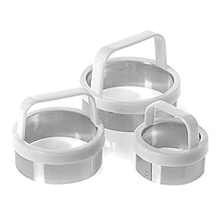 A set of three biscuit/cookie cutters.