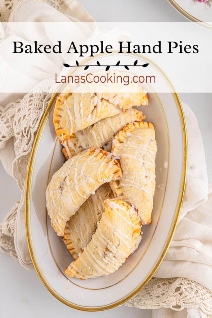 Hand pies on a serving dish.