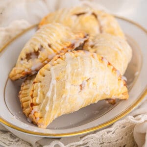 Hand pies on a serving dish.