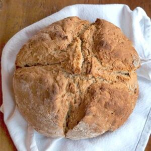 Brown Irish Soda Bread - An authentic recipe for traditional brown Irish soda bread. So nice for your St. Patrick's Day menu. https://www.lanascooking.com/brown-irish-soda-bread/