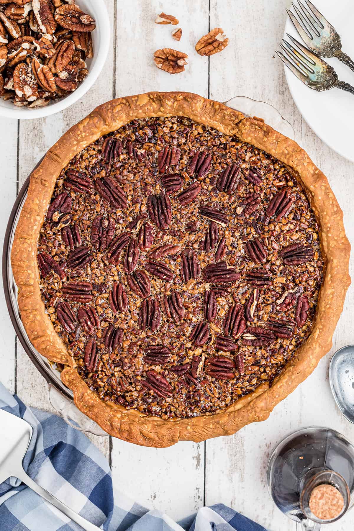 Pie after baking.