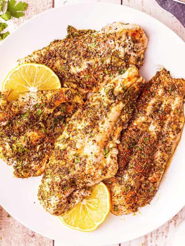 Oven Baked Catfish with Herbs