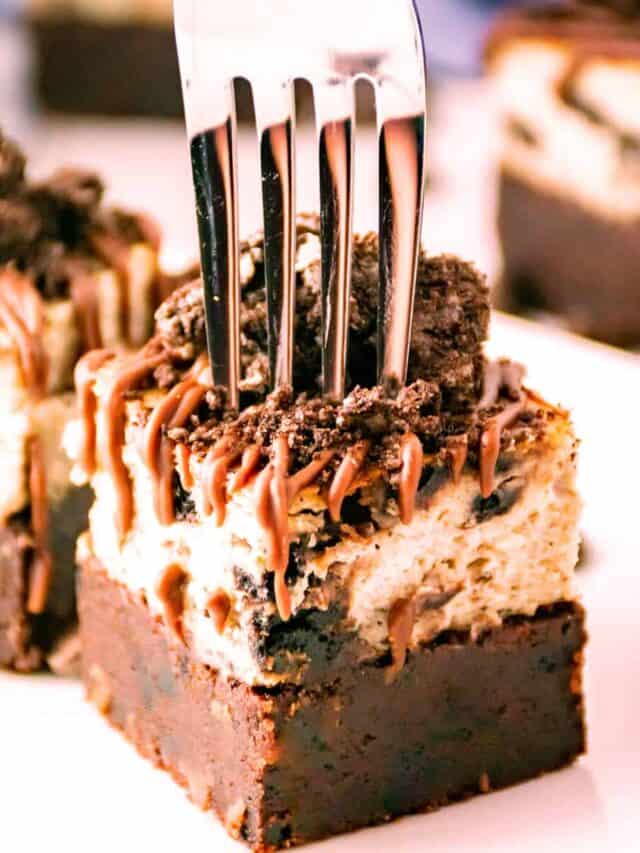 Brownie Bottom Cheesecake with Oreos Story