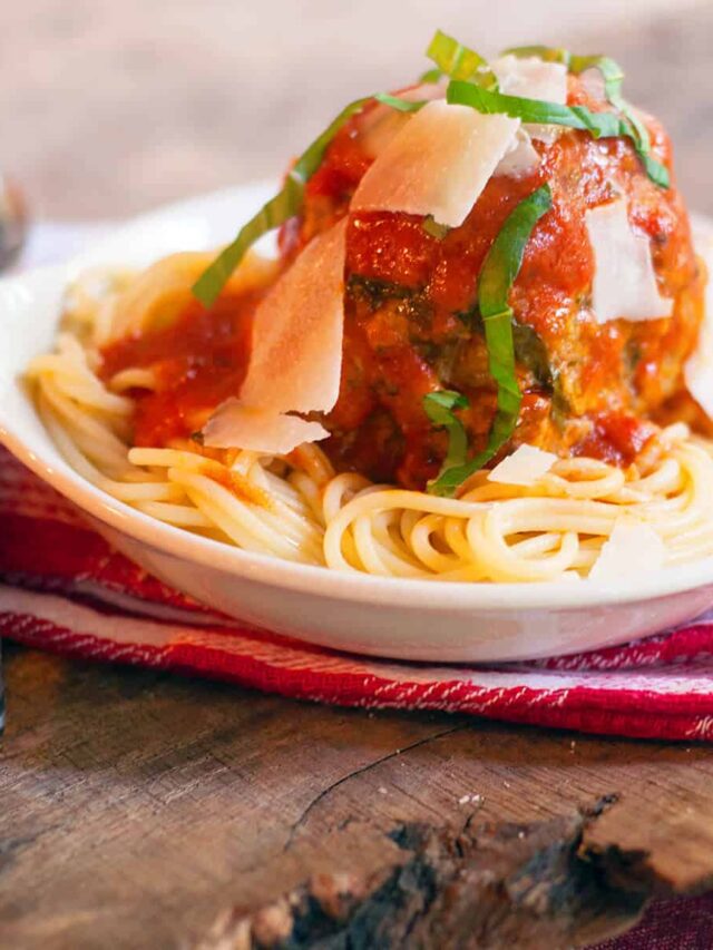 Homemade Jumbo Meatballs and Spaghetti Story