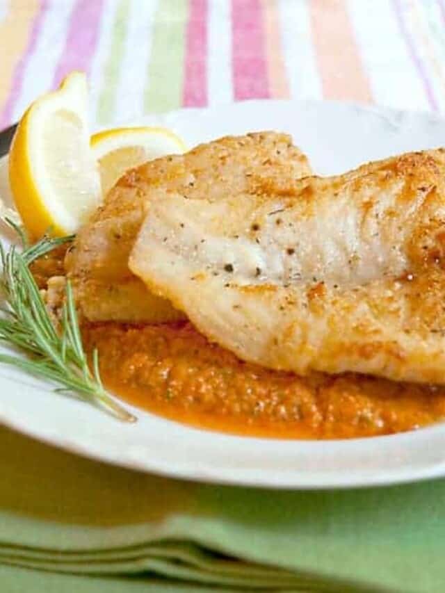 Pan Fried Fish with Red Pepper Sauce Story