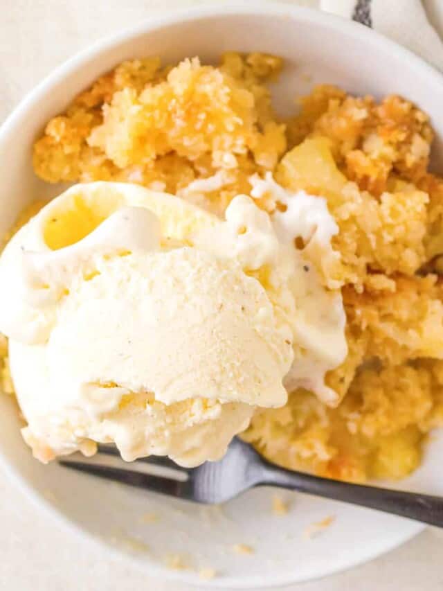 Easy Homemade Pineapple Cobbler Story