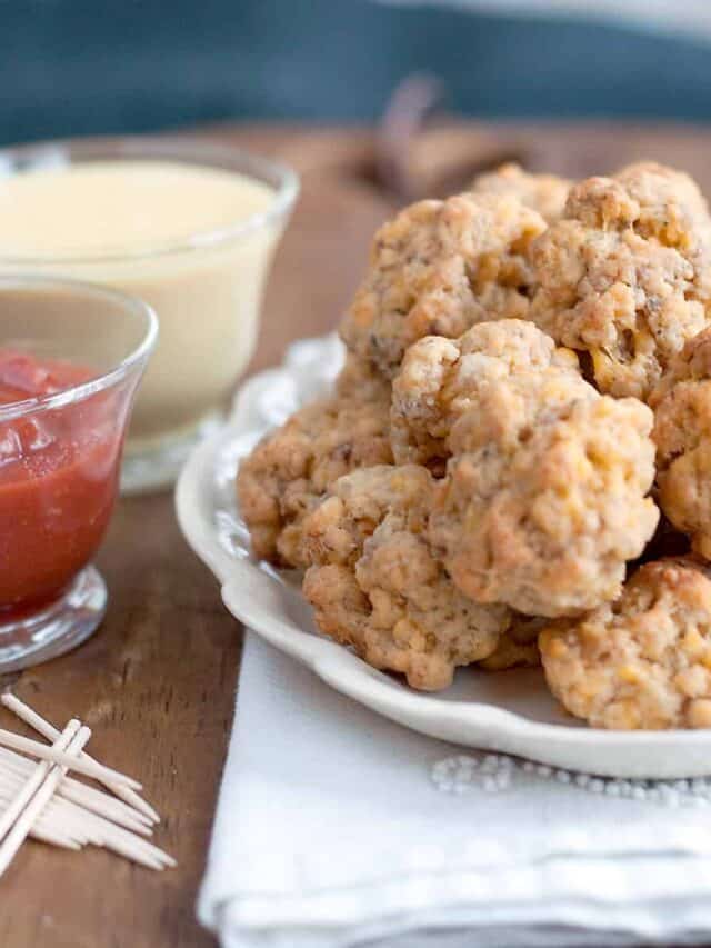 Sausage Balls with Two Dipping Sauces Story