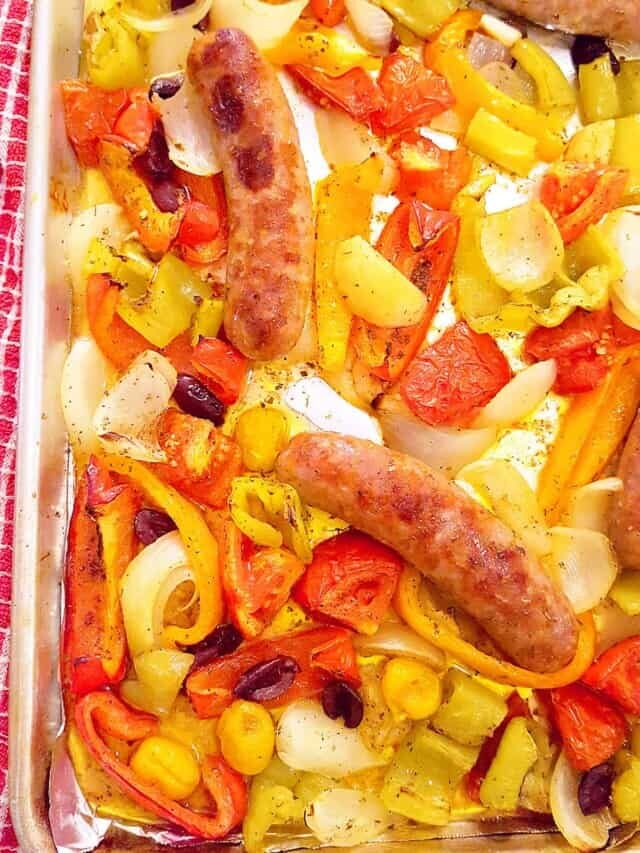 Sheet Pan Sausage and Peppers Story