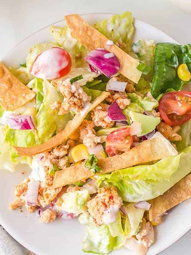 Turkey Taco Salad with Cilantro Lime Dressing Story