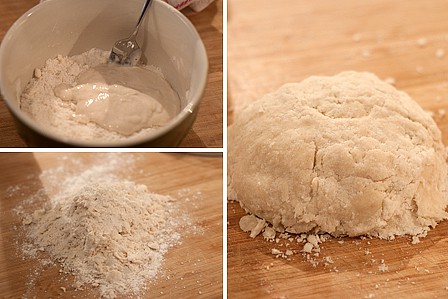 Add slurry to flour and butter