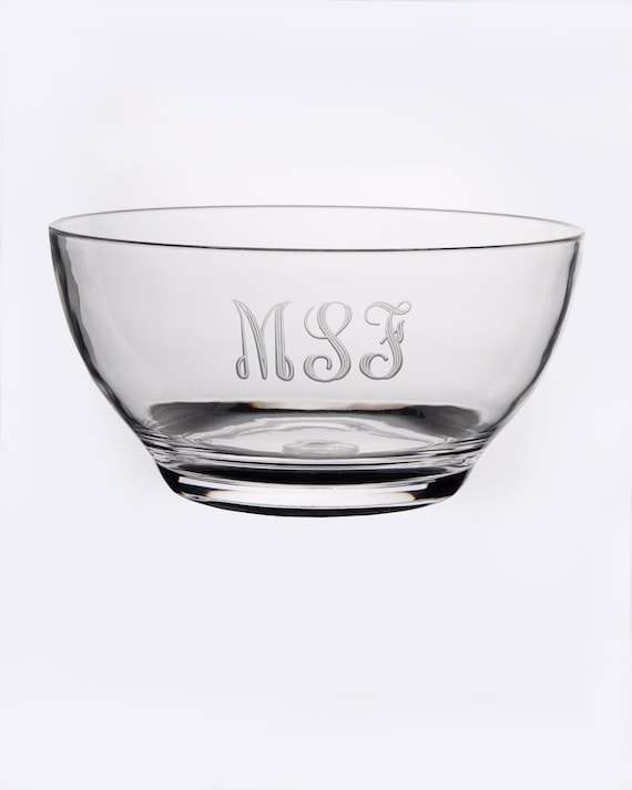 Personalized Acrylic Salad Bowl and Servers Engraved Lucite