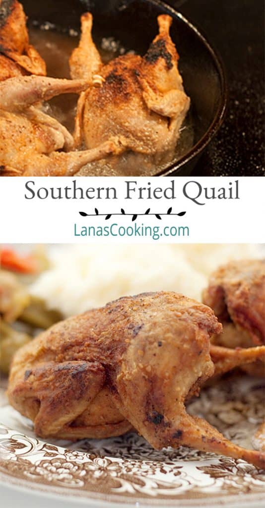 Southern Fried Quail - A southern delicacy straight out of my childhood - simply seasoned, deep fried quail. https://www.lanascooking.com/southern-fried-quail/