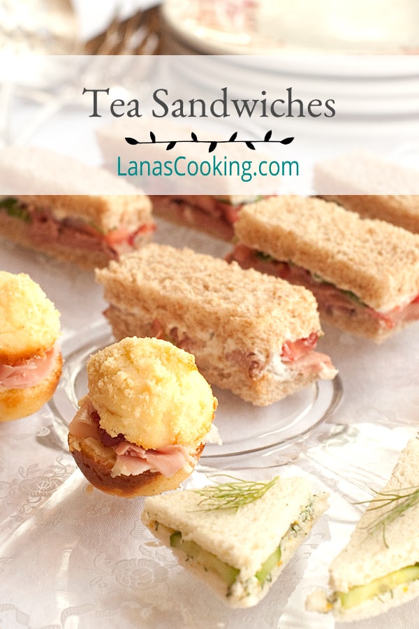 For a special occasion serve tea sandwiches. Three of my favorites are cucumber and butter, roast beef with horseradish, or cornbread muffin and ham. https://www.lanascooking.com/tea-sandwiches-three-ways/