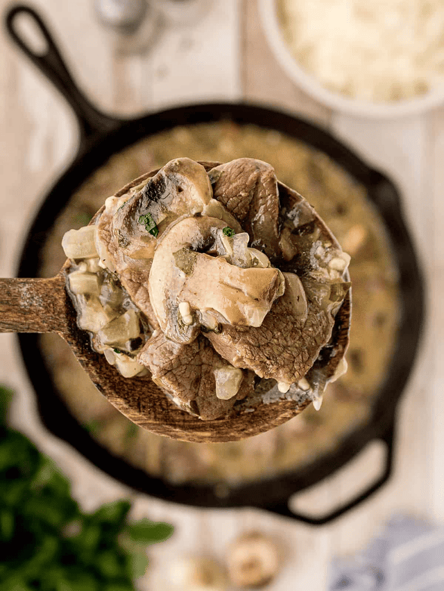 The Best Steak Tips with Creamy Mushroom Sauce Story